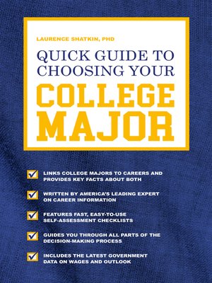 cover image of Quick Guide to Choosing Your College Major